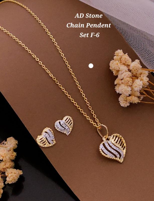 Ad stone chain pendent set F 6 Bridal jewellery wholesalers